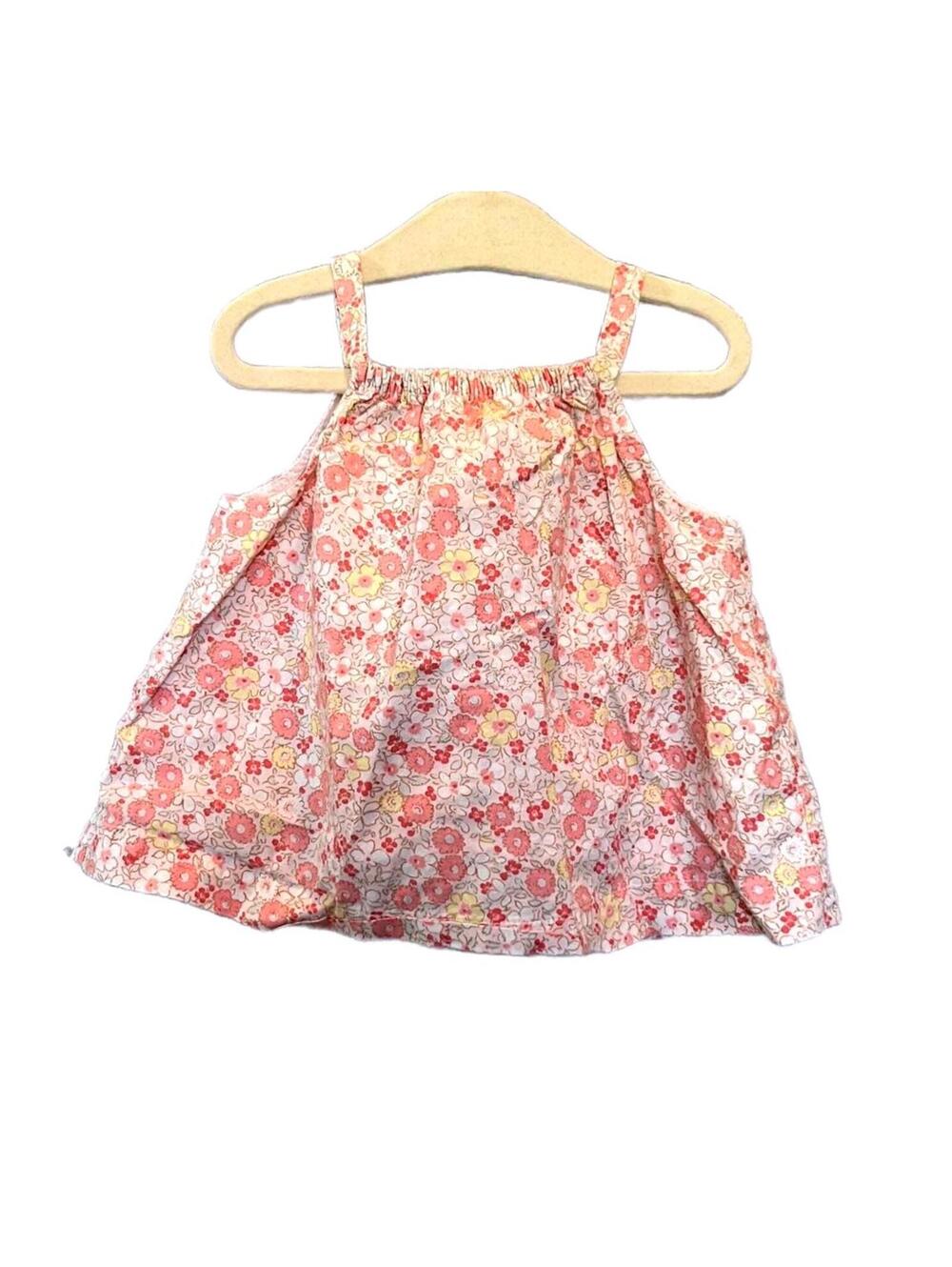 Baby Gap Girls Size 2T Pink Floral Swing Tank Top Summer Cottagecore Blouse